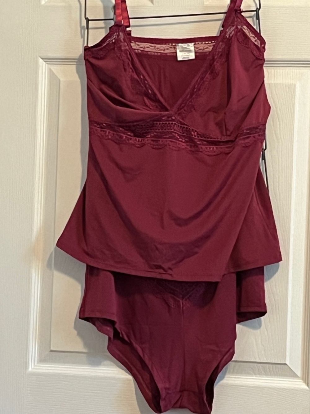 NWOT Burgundy/Wine Lingerie 2pc Set (Cami and Panty)